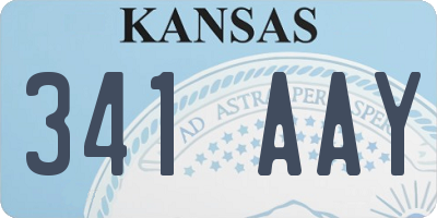 KS license plate 341AAY