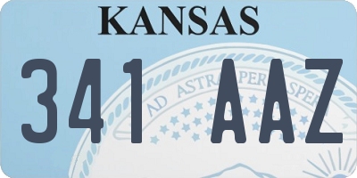 KS license plate 341AAZ