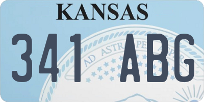 KS license plate 341ABG
