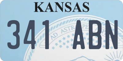 KS license plate 341ABN