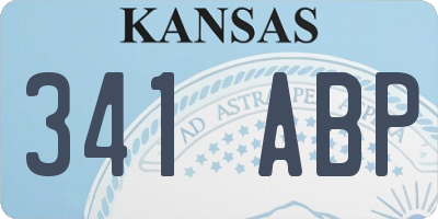 KS license plate 341ABP