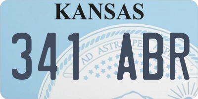 KS license plate 341ABR