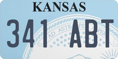 KS license plate 341ABT