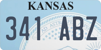 KS license plate 341ABZ