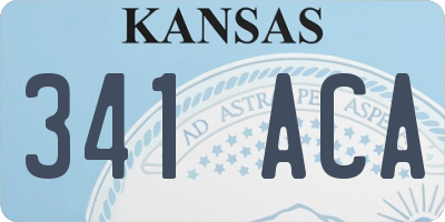 KS license plate 341ACA