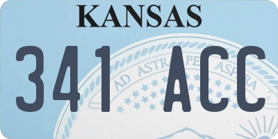 KS license plate 341ACC