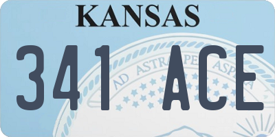 KS license plate 341ACE