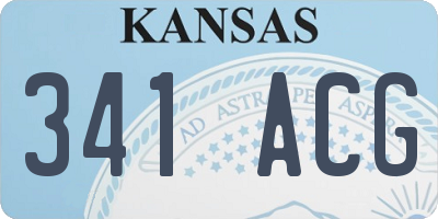 KS license plate 341ACG