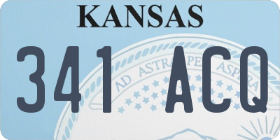 KS license plate 341ACQ