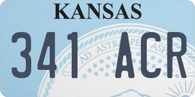 KS license plate 341ACR