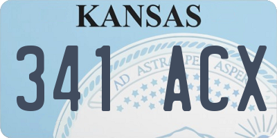 KS license plate 341ACX