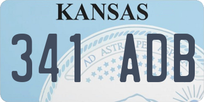 KS license plate 341ADB
