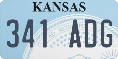 KS license plate 341ADG