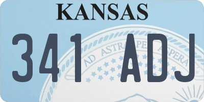 KS license plate 341ADJ