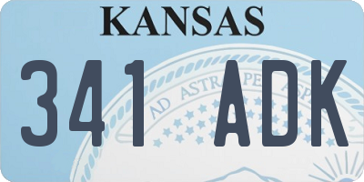 KS license plate 341ADK