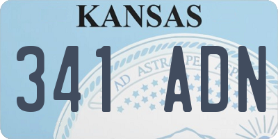 KS license plate 341ADN