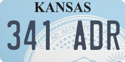 KS license plate 341ADR