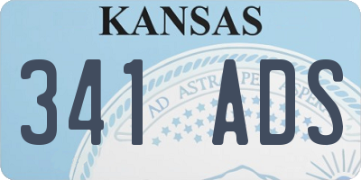 KS license plate 341ADS