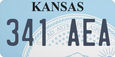 KS license plate 341AEA