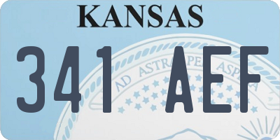 KS license plate 341AEF