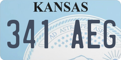 KS license plate 341AEG