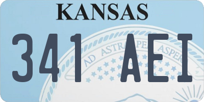 KS license plate 341AEI