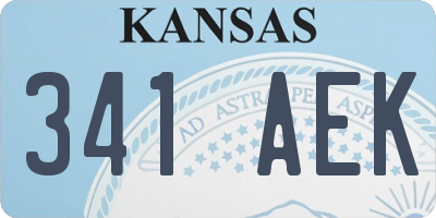 KS license plate 341AEK