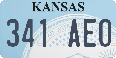 KS license plate 341AEO