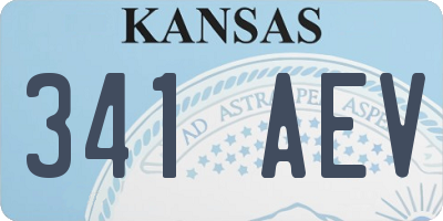 KS license plate 341AEV