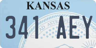 KS license plate 341AEY