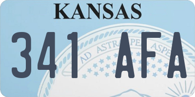 KS license plate 341AFA