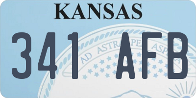 KS license plate 341AFB