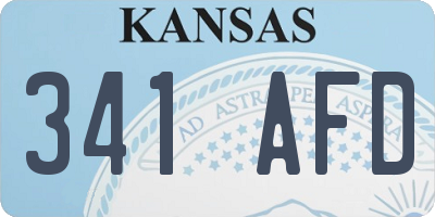 KS license plate 341AFD