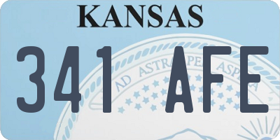 KS license plate 341AFE
