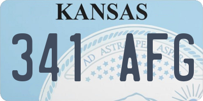KS license plate 341AFG