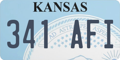 KS license plate 341AFI