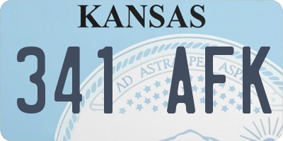 KS license plate 341AFK