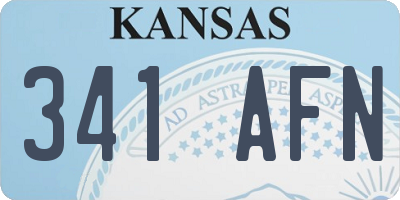 KS license plate 341AFN