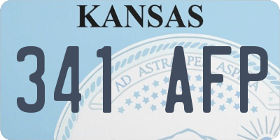 KS license plate 341AFP