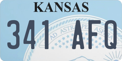KS license plate 341AFQ