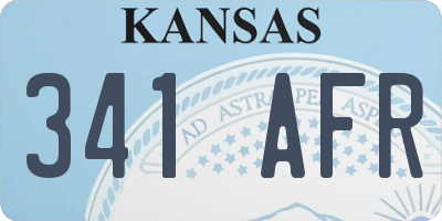 KS license plate 341AFR