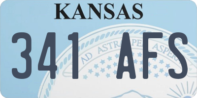 KS license plate 341AFS