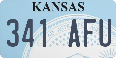 KS license plate 341AFU