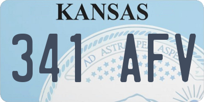 KS license plate 341AFV