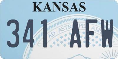 KS license plate 341AFW