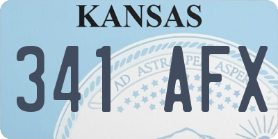 KS license plate 341AFX