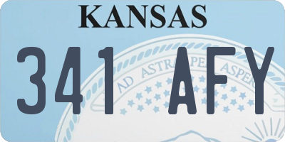 KS license plate 341AFY