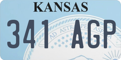 KS license plate 341AGP