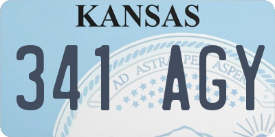 KS license plate 341AGY