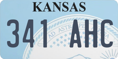 KS license plate 341AHC